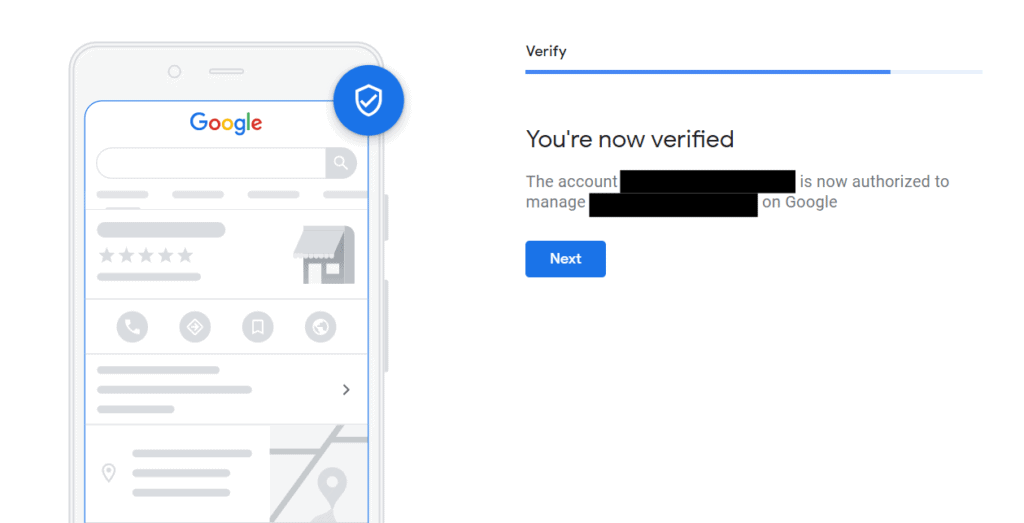 Business Not Showing Up on Google - GMB Verification Confirmation Page 1024x523 