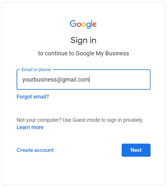 Sign In to Verify Your GBP Listing