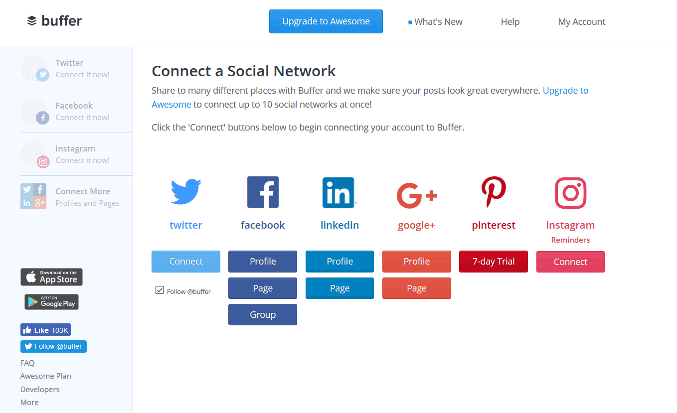 Buffer Social Media Marketing Tool