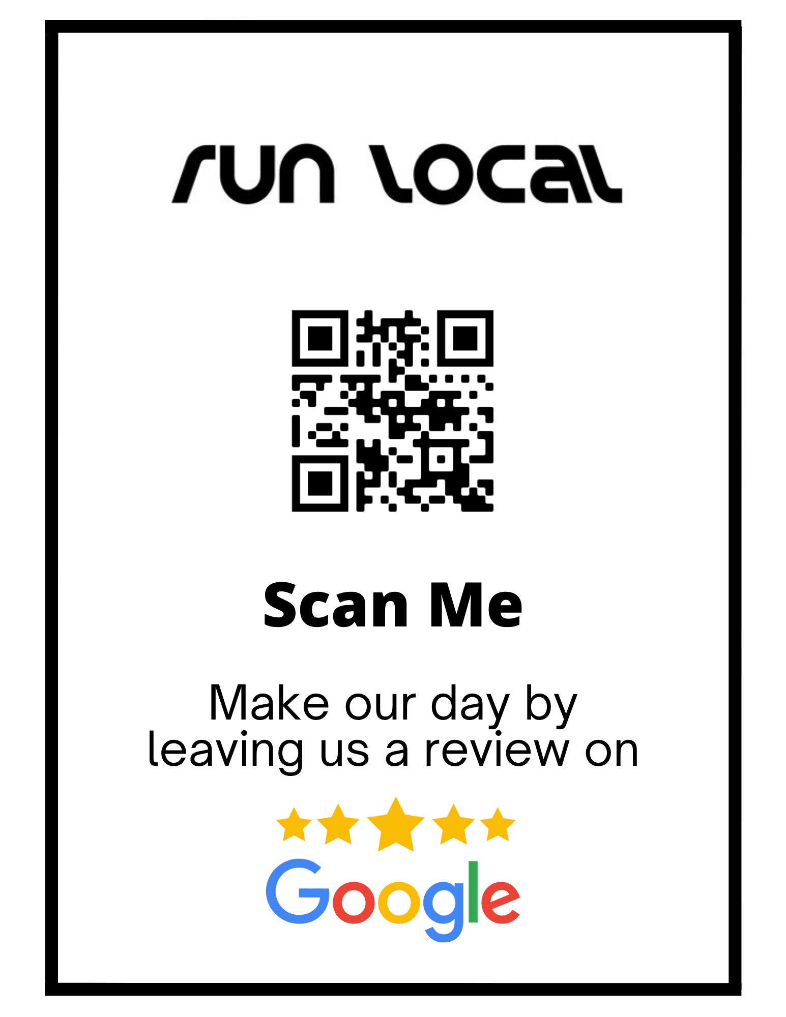 leave us a review flyer