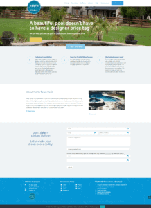 pool company website design vr23